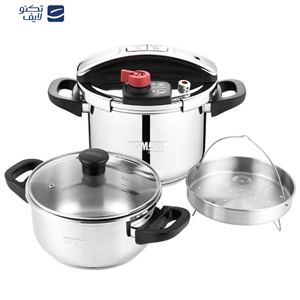 زودپز دوقلو بیسمارک مدل BM220 گنجایش 4 و 7 لیتر