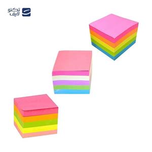 کاغذ یادداشت چسب دار مدل رنگی سایز 5x5 سانتی متر