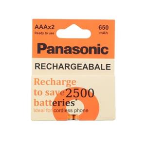 باتری نیم قلمی قابل شارژ 650mAh دوتایی مارک Panasonic