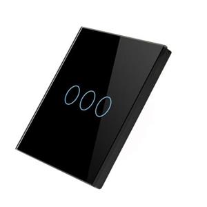 کلید سه پل لمسی ریموتی RF433 مشکی