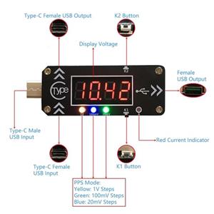 ماژول نمایشگر فست شارژ XY-WPDT با خروجی USB