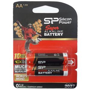 باتری قلمی سیلیکون پاور مدل Super Alkaline بسته 2 عددی Silicon Power AA Battery Pack of 
