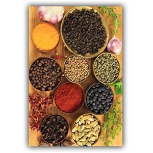فرش ماشینی چاپی | فرشینه آشپزخانه طرح حبوبات مخمل هازان ترک کد K154 (پس کرایه)