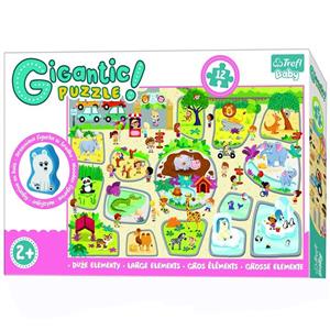 پازل 12 تکه تریفل مدل zoo Trefl Zoo Puzzle 12pcs 