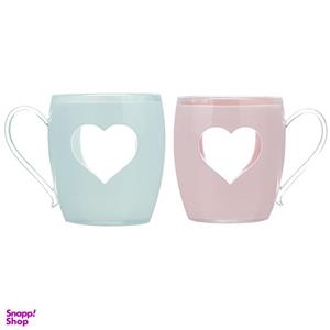 لیوان مدل Heart کد 1122 بسته 2 عددی