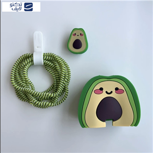 محافظ شارژر دیواری و کابل مدل آووکادو Avocado مجموعه 4 عددی