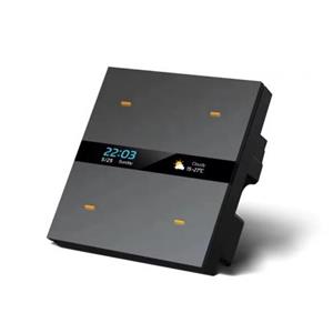کلید چهار پل هوشمند TUYA مشکی دارای نمایشگر با ارتباط ZigBee مدل M8 PRO