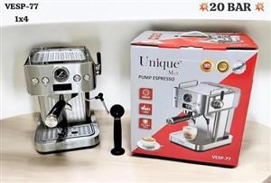 اسپرسو ساز نیمه صنعتی یونیک بدنه استیل 20بار مدل VESP-77 ( ارسال رو مهمون ما باشید )