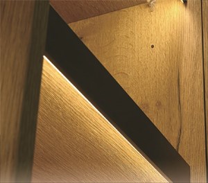 چراغ LED داخل کمد و کابینت جهت جلوی شلف چوبی مدل الیس (Elys) عرض 90 سانتیمتر فانتونی کد N584