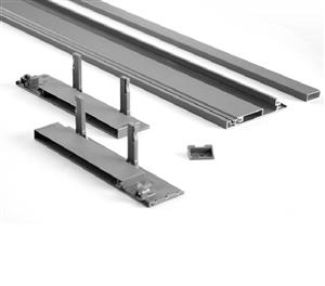 لوازم اینر ریل اسلیم شیشه با فرانت آلومینیوم و ارتفاع 193 میلیمتر فانتونی کد B592