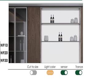 چراغ LED بک پنل با سنسور تاچ سنگ طوسی مدل زیرا (Zyra) طول 240 و عرض 60 سانتیمتر فانتونی کد N930