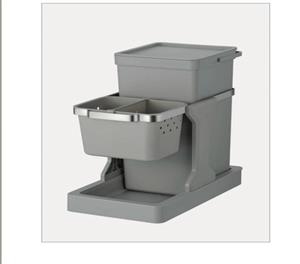 سطل یک قلو زیر سینک ریلی به همراه سبد کیسه زباله ملونی کد 9174