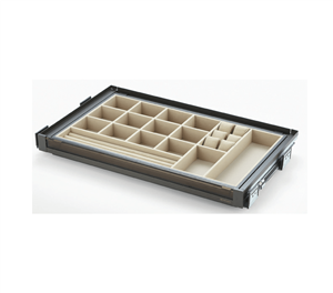 جای کمربند و کروات و زیورآلات مخملی ریلی با فرانت شیشه Neka Glass Series یونی هوپر کد WS4140G