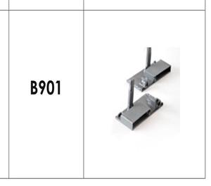 براکت 106 میلیمتر جلو جهت ریل اینر با فرانت آلومینیوم ریل اسلیم و اسلیم شیشه فانتونی کد B901