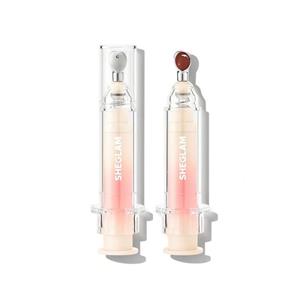 لیپ گلاس براق حجم دهنده طرح آمپول مدل Booster Shine Plumping Lip Gloss 