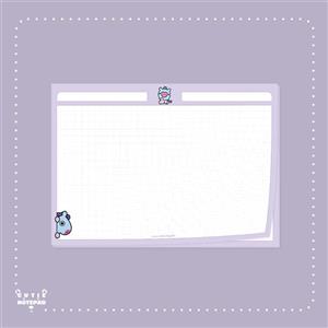 نوت پد شطرنجی BT21 طرح Mang