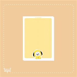 نوت پد شطرنجی رنگی BT21 طرح Chimmy