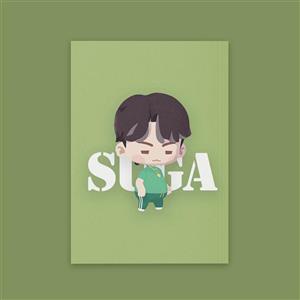 دفتر شطرنجی کیوتی مدل BTS طرح Suga