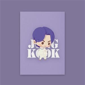 دفتر شطرنجی کیوتی مدل BTS طرح Jungkook