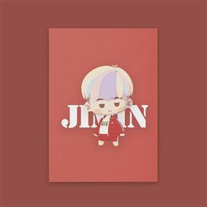 دفتر شطرنجی کیوتی مدل BTS طرح Jimin