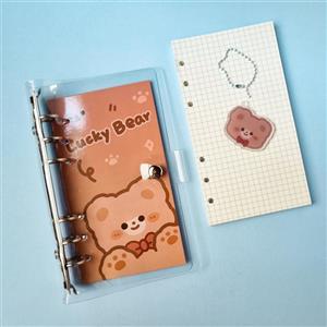 کلاسور شفاف 6 حلقه آویز دار طرح Lucky Bear 