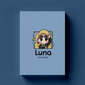 دفتر شطرنجی کیوتی طرح Harry Potter مدل Luna Lovegood