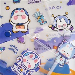 پوشه شفاف A4 طرح فانتزی Astronaut Bunny