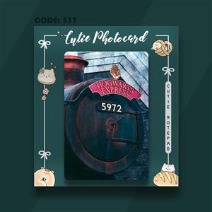 فتوکارت کیوتی طرح Hogwarts Express - کد 537