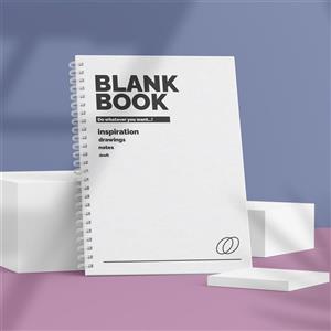دفتر شطرنجی مینیمال Blank Book طرح Pearl کد 1016