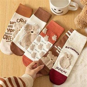 جوراب نیم ساق طرح Teddy برجسته موهری