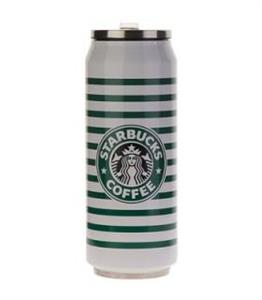 قمقمه دوجداره نی دار طرح استارباکس کد2