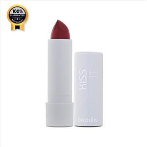 رژلب جامد بیولیس Beaulis اورجینال مدل Kiss it قرمز آلبالویی شماره 317 Chilli