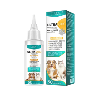 محلول تمیزکننده گوش حیوانات  مدل Ultra Otic برند الایمی