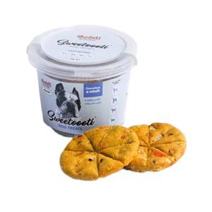 تشویقی بیسکوییت کوکی سگ برند دودتی وزن 100 گرم