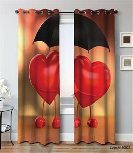 پرده پانچ اتاق خواب مدل HEART