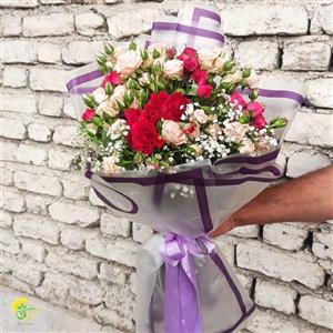 دسته گل رز هلندی طرح دلبر