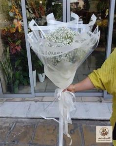 دسته گل عروس سفید طرح فرنوش