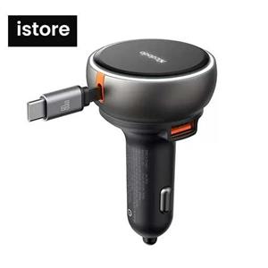 شارژر فندکی فست شارژ  CC-4850 ماشین تایپ سی 80 وات با کابل جمع شونده تایپ سی مک‌دودو گارانتی دار | Mcdodo CC-4850 FreeGo 80W Car Charger Built-in Retractable Cable