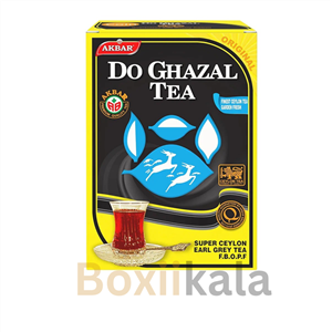 چای سیاه سیلان خالص عطری 500 گرم دو غزال اکبر کارتن ۲۴عددی