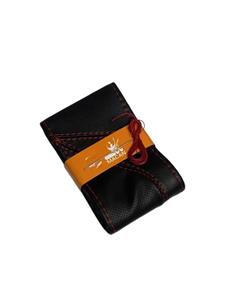 دور فرمان مشکی دوخت قرمز طرح D - کد: 40028