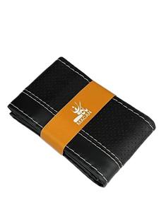 دور فرمان مشکی دوخت سفید طرح کلاسیک - کد: 40002