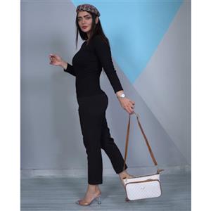 کیف دوشی زنانه مایکل کورس مدل ۳زیپ چرم صنعتی سفید Michael Kors