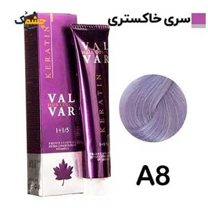 رنگ مو وال وار بلوند خاکستری خیلی روشن سری خاکستری شماره A8 حجم 120 میلی لیتر