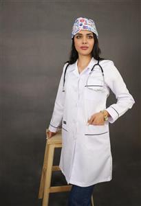 روپوش پزشکی زنانه – یقه انگلیسی