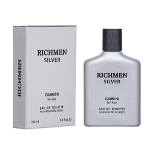 ادکلن مردانه گابرینی Gabrini مدل Richmen Silver حجم 100 میل اصل و اورجینال