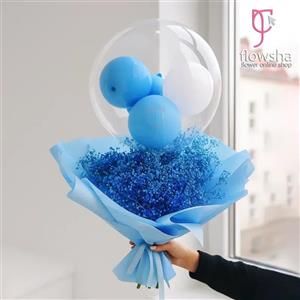 دسته گل ژیپسوفیلا آبی الیا