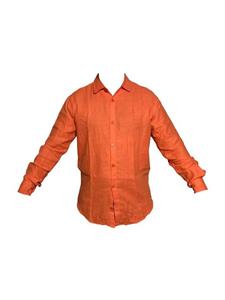 پیراهن لینن نارنجی کد 3007