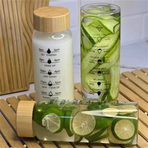 بطری پیرکس درب بامبو