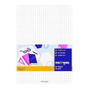 کاغذ شطرنجی A4 کارنیکا طرح graph بسته 50 عددی