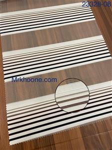 پرده زبرا شیری قهوه ای طرح پلیسه ترک